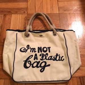 Anya Hindmarch canvas I’m Not a Plastic Bag bag